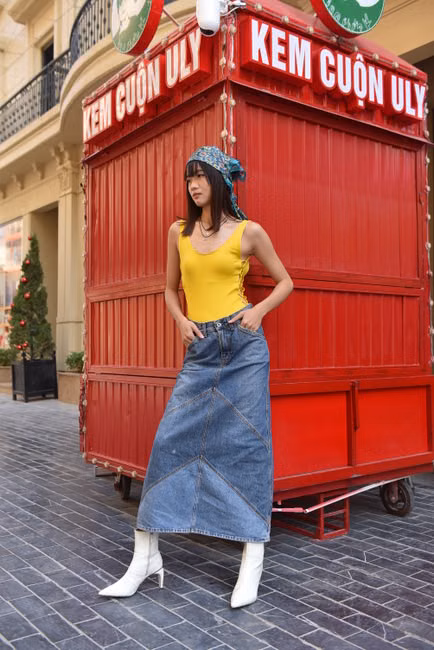 Saia Jeans Curta